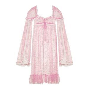 For Love & Lemons Sheer Pink Robe
